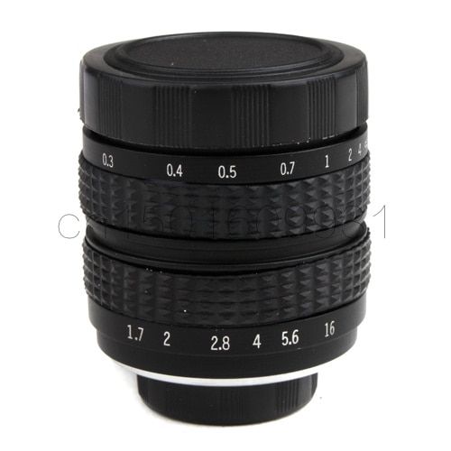 35mm f1.7 C mount CCTV Lens voor olympus M4/3 E-P1 E-PL1 G1 GF1 GH1 EPM1 OM-D EM5 EM10 &amp; Voor sony NEX-3 NEX-5 NEX-7 A6300 A6500