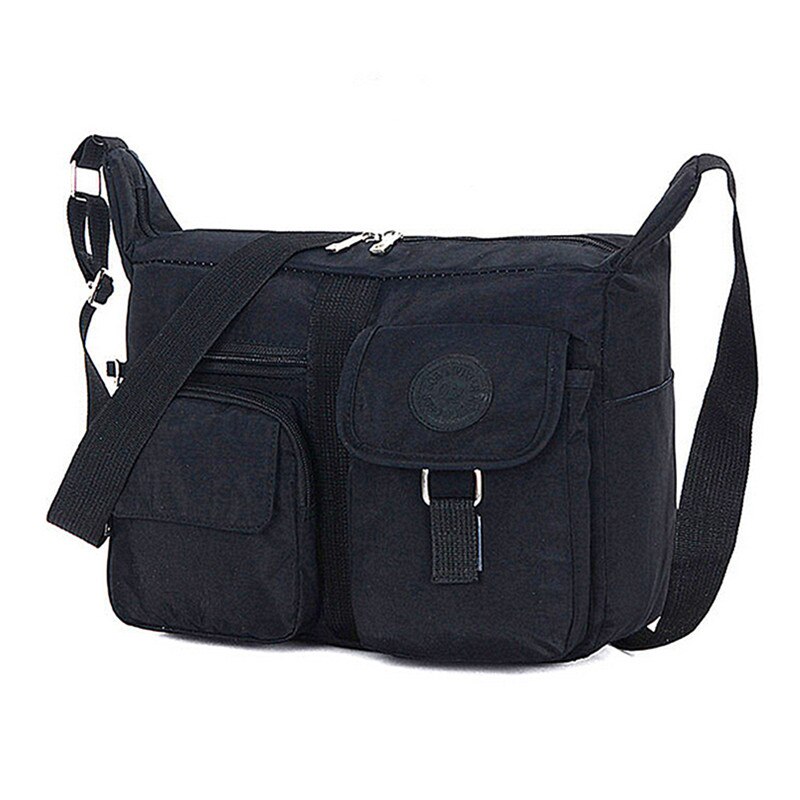 Waterproof Nylon Women Messenger Bags Vintage Hobos Ladies Handbag Female Crossbody Bags Shoulder Bags Casual Travel bag: black