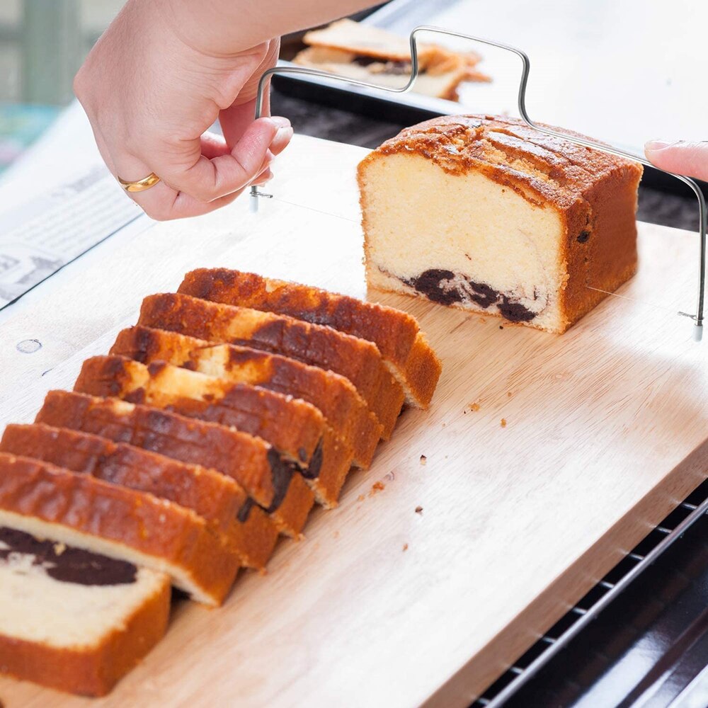 1Pcs Single Double Line Cake Cut Slicer Adjustable Stainless Steel Bread Divider Pastry Knife Reusable DIY Baking Tools for Cake