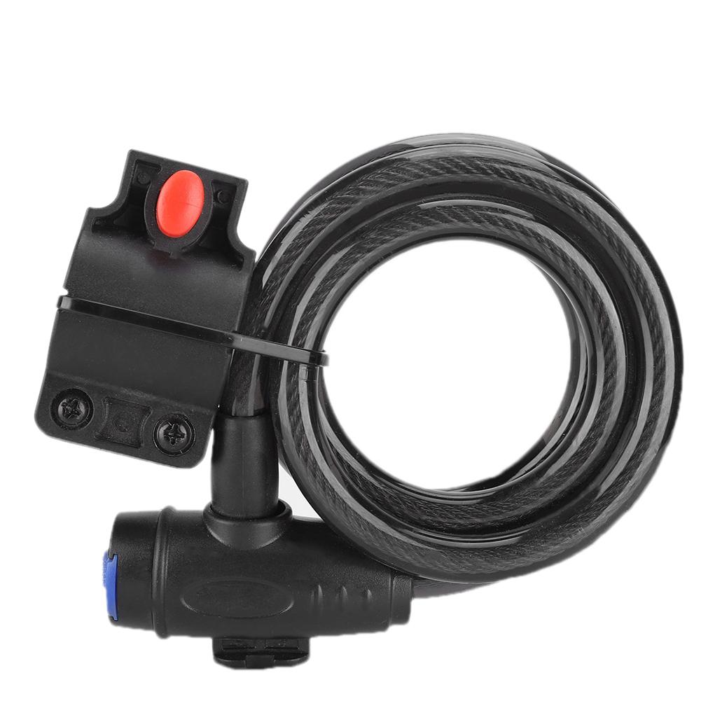 Mountain Bike Long Steel Cable Wire Lock Bicycle Security Anti-theft Lock with Support