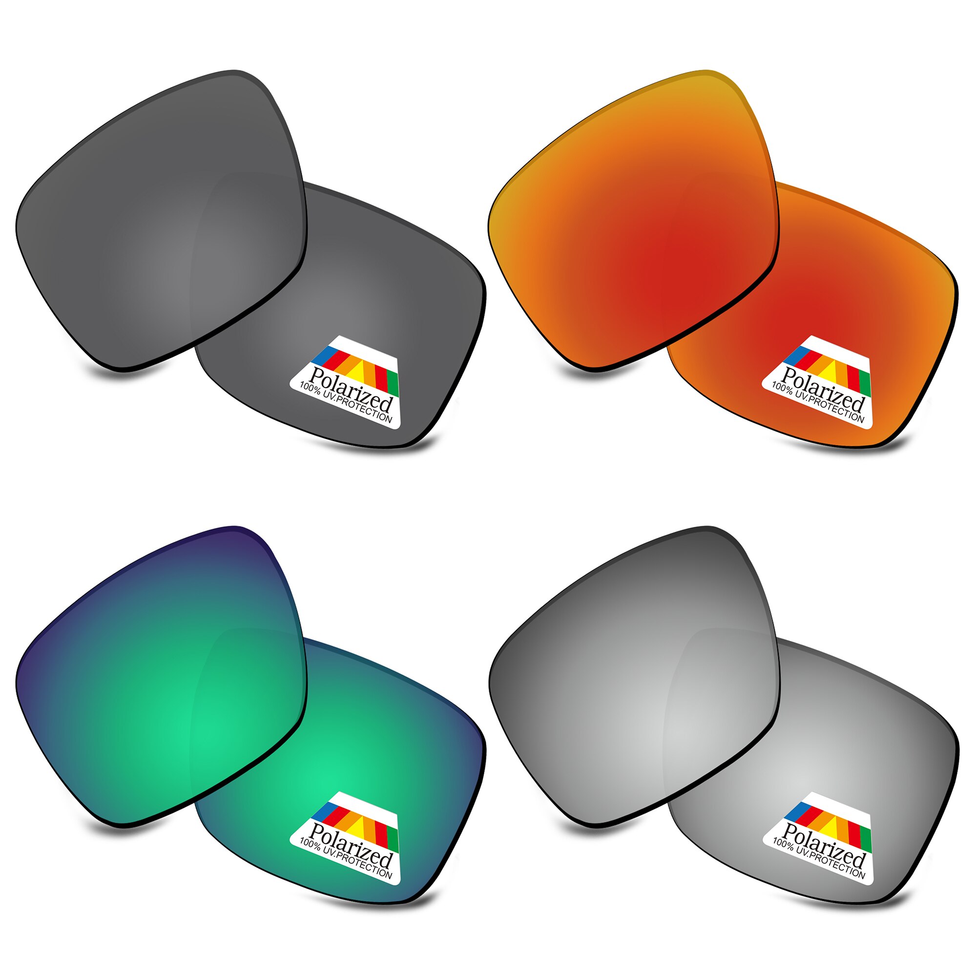 Bwake Polarisierte Ersatz Linsen für-Oakley Holbrook AF(Asian Fit) OO9244 Sonnenbrille Rahmen-Mehrere Optionen: 4Packs