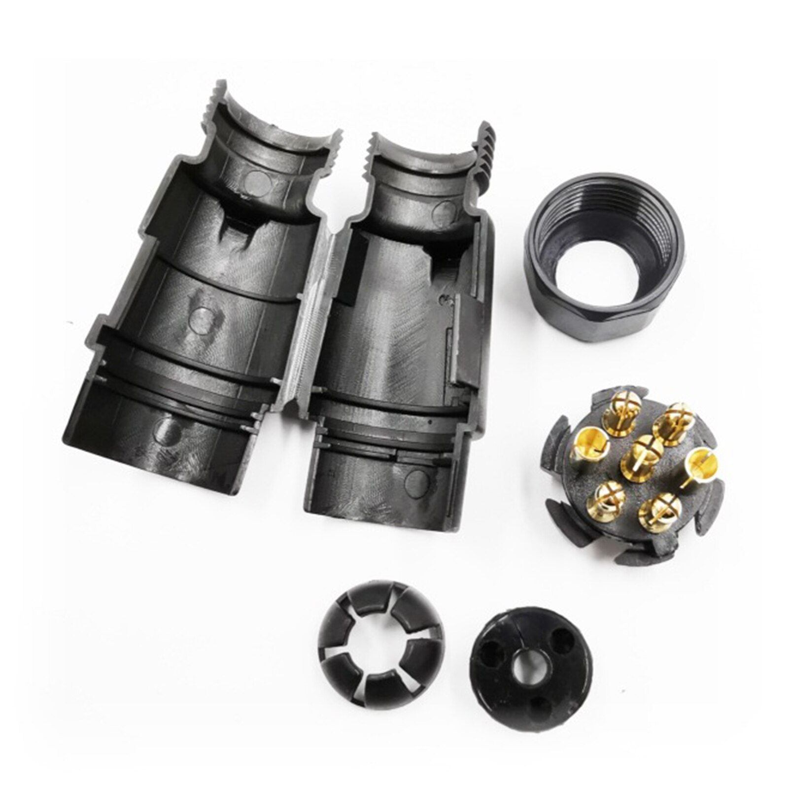 Socket Adapter Set Verfijnde Efficiënte Auto Outlet Kit Europese Stijl Trailer Auto Plug Socket Set Vaste Ijzeren Beugel