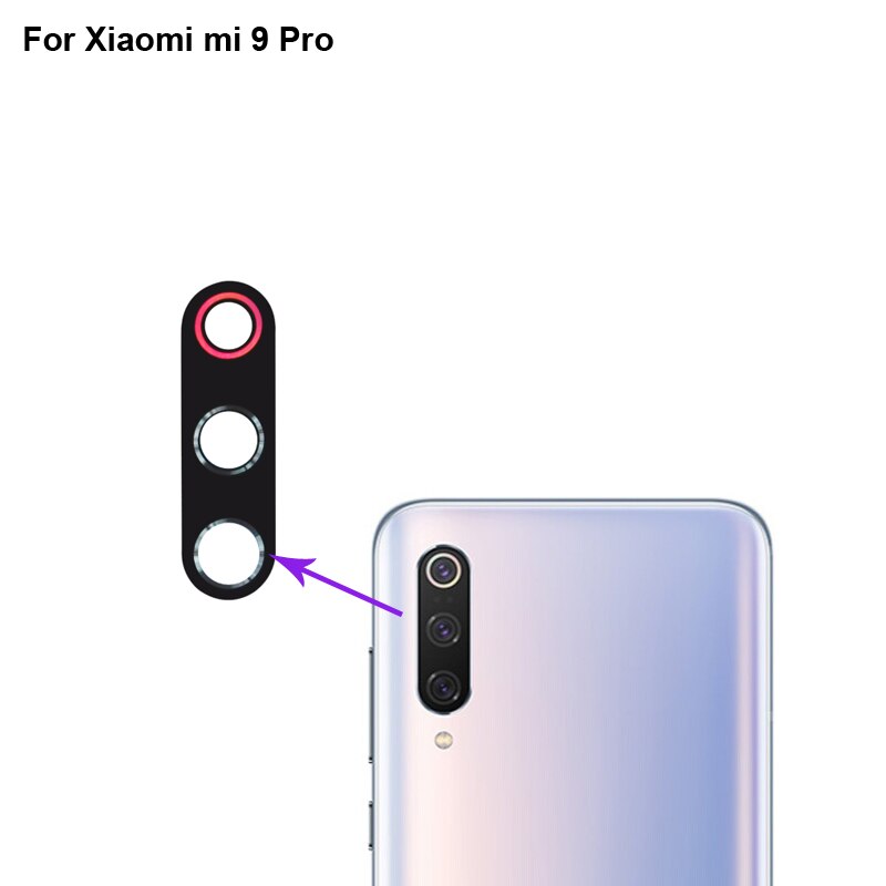 2 pçs de alta qualidade para xiaomi mi 9 pro mi9pro voltar câmera traseira lente vidro teste bom para xiaomi mi 9 pro mi9 pro peças reposição
