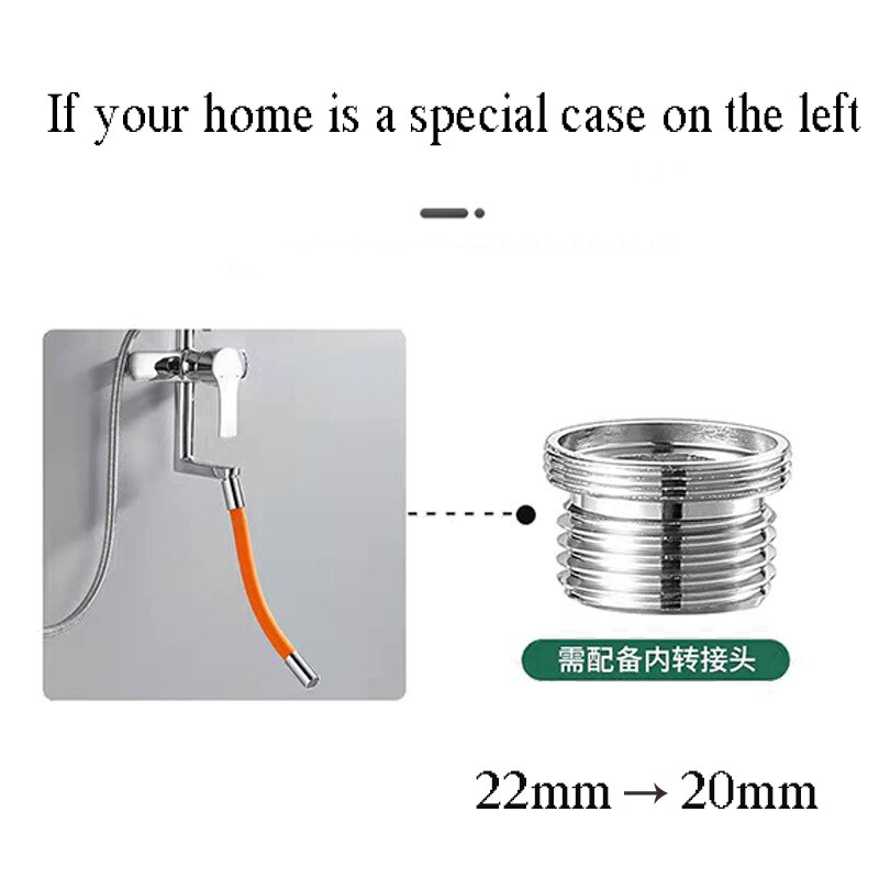 Faucet Extenders Extension Hose Bathroom 360° Rotation Adjust Free Bending Faucet Splash-proof Universal Tube for Wash Basin: 22mm  20mm