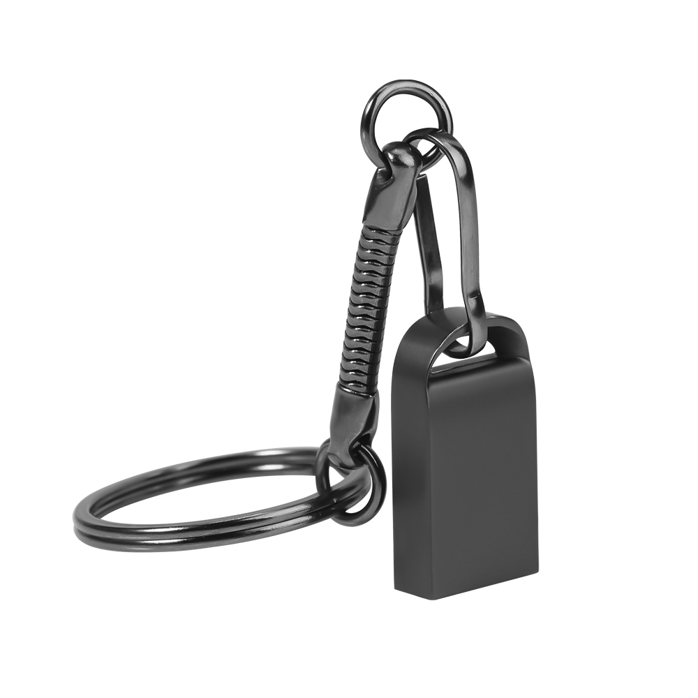 JASATER Super Mini Metal USB Flash Drive 128GB Silver Pen Drive z bezpłatnym kółkiem na klucze 64GB Zabawny kreatywny prezent Pamięć 32GB: Black / 4GB