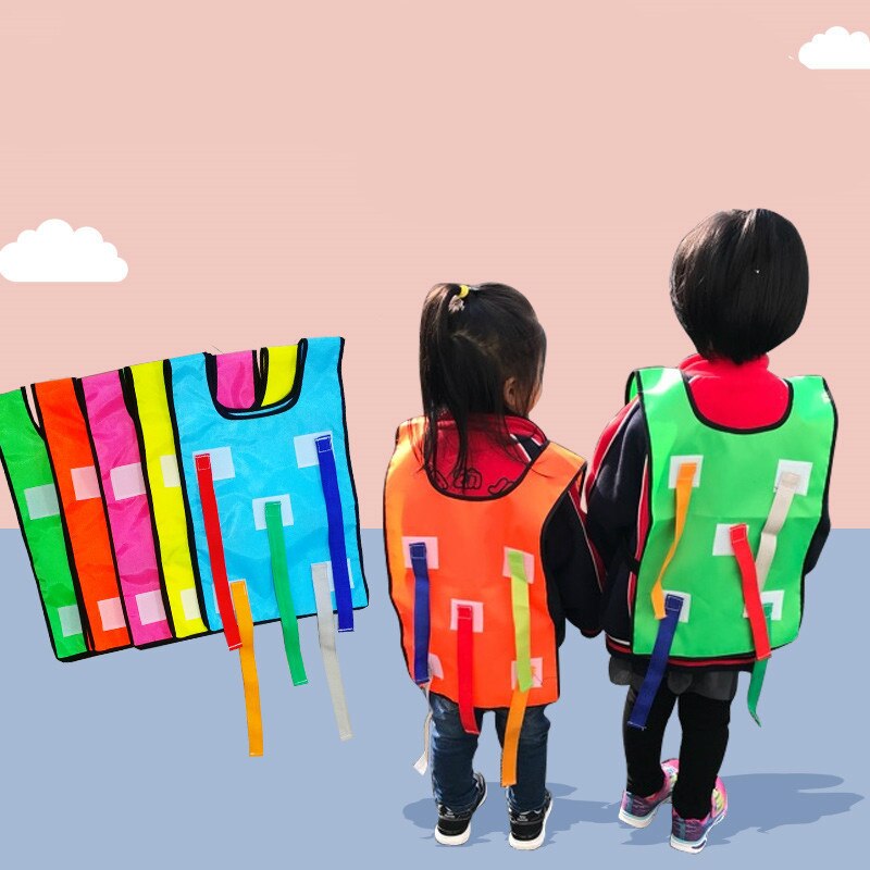 Kids Outdoor Funny Game Catching Tail Training Waistcoat Belt Props For Teamwork Sport Game Toys For Children Adult Kindergarten