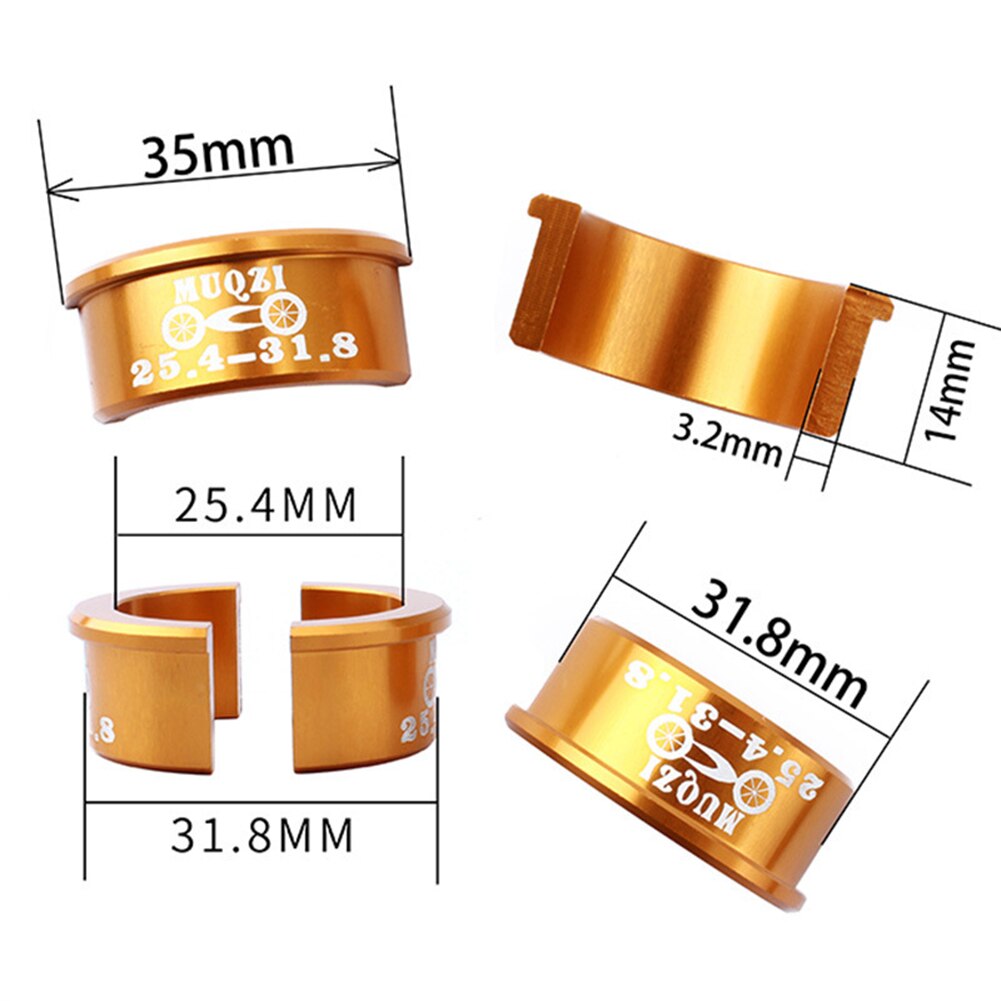 4 Stuks Fietsstuur Shim Conversie Sheet Opvouwbare Fiets Fixed Gear Installatie Diafragma Passen Transformator Voor 25.4 31.8