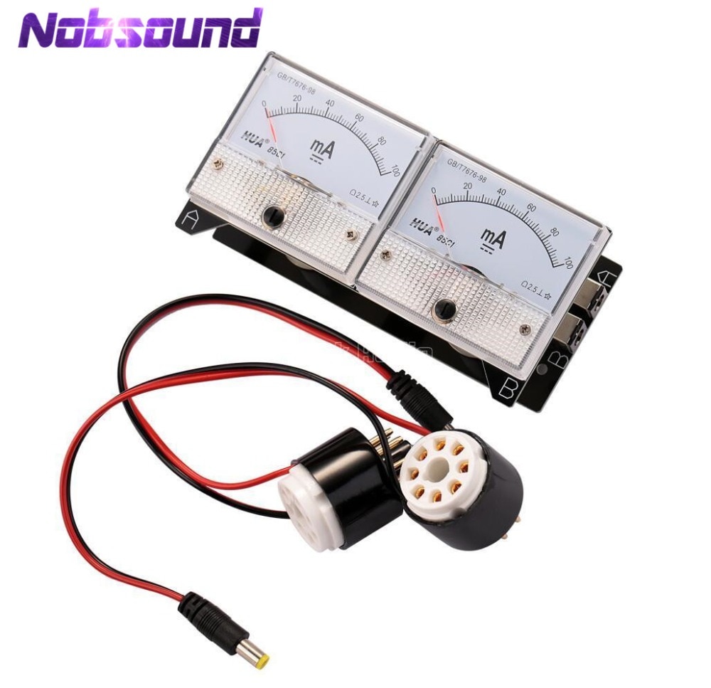 Nobsound Dual Bias Current Probes Tester Meter for EL34 KT88 6L6 6V6 6550 Vacuum Tube Amplifier