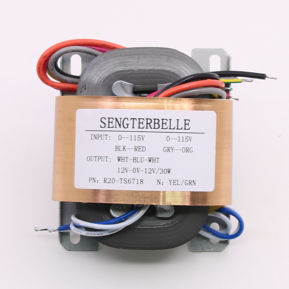 30VA hallo-end-R-core kupfer transformator für preamp/kopfhörer/dac/verstärker/phono dual 6V 9V 12V 15V 16V 18V 24V