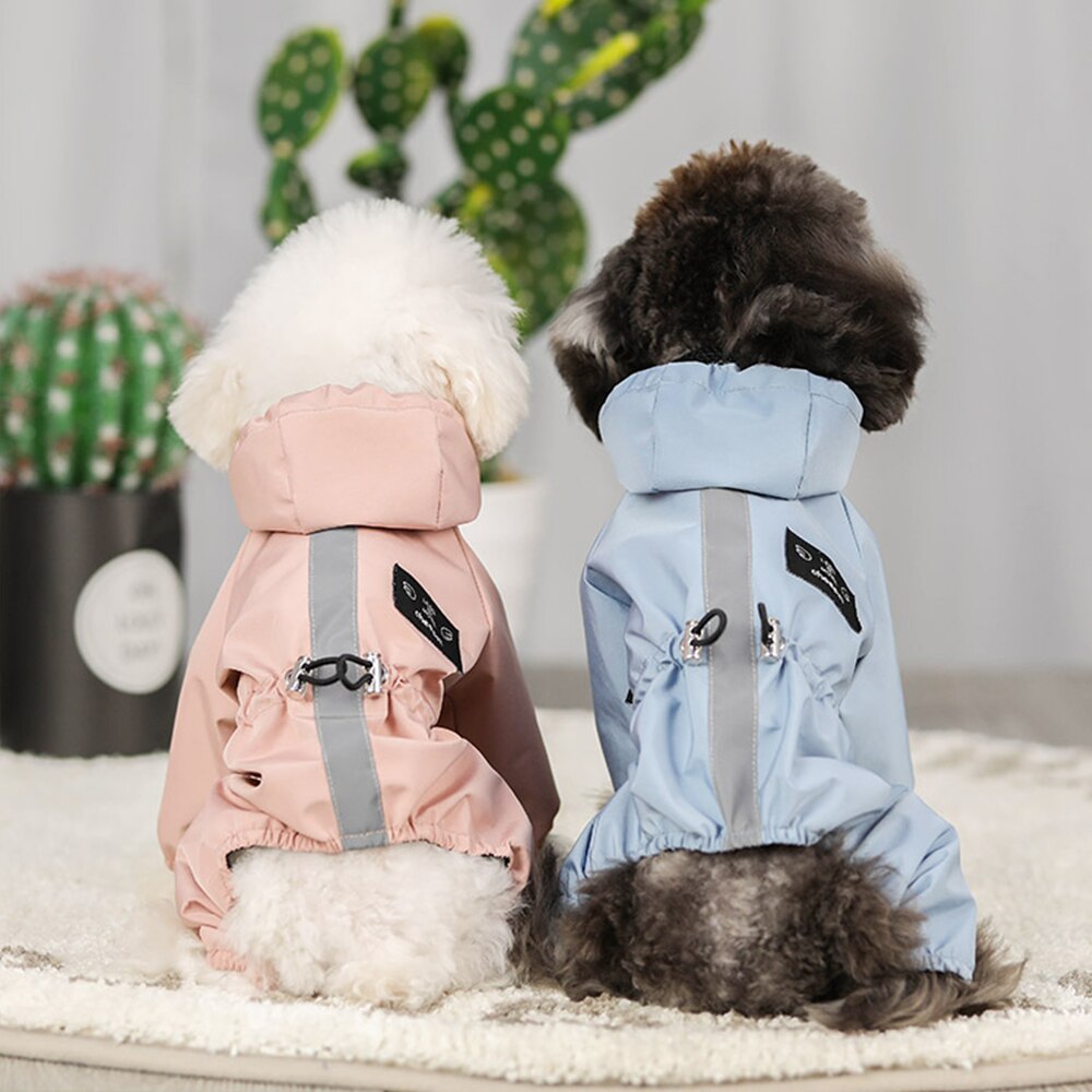 Reflective Dog Raincoat Waterproof Dog Rain Jacket Coat Clothes Small Medium Dogs Hoodies Jumpsuit Raincoats dog costume