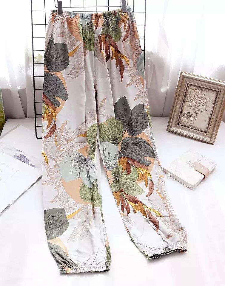 Pantalon d'été léger en coton pour femme, chambre à coucher, tenue élastique, collection , collection décontracté