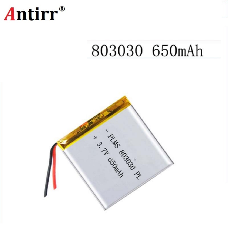 1pcs/lot 3.7V 650mah 803030 Lithium Polymer LiPo Rechargeable Battery For Mp3 Mp4 Mp5