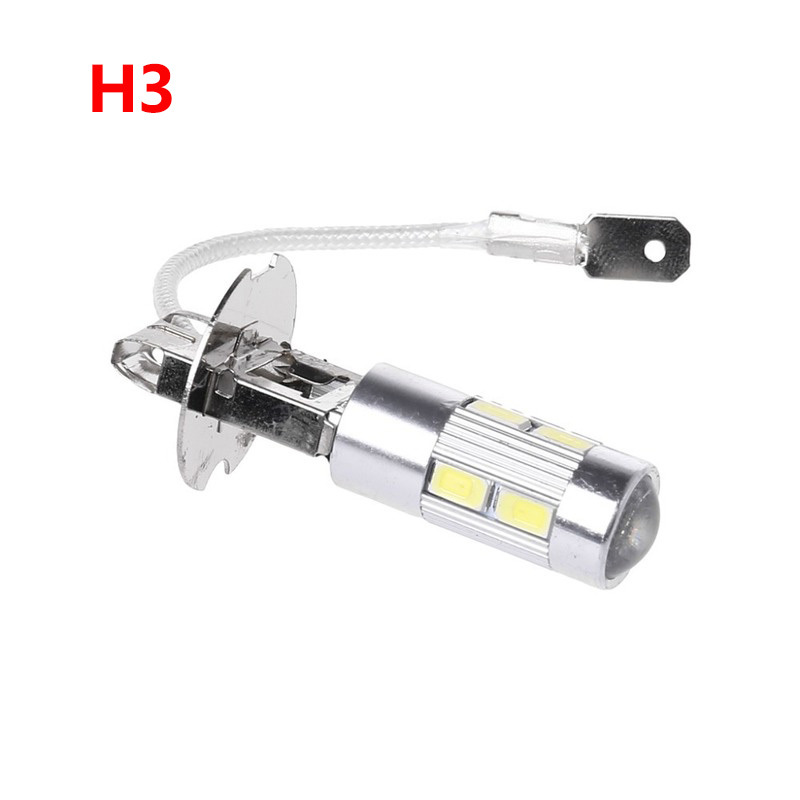 2 stk  h3 h1 led pære for tåkelys 5630 10 smd 12v h3 led autolampe kjørelys