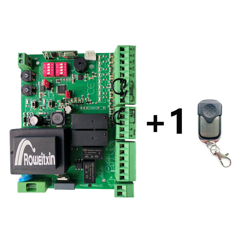 Gate motor controller circuit board universal electronic card for sliding gate opener 220v AC model 433.92Mhz: Dark Grey