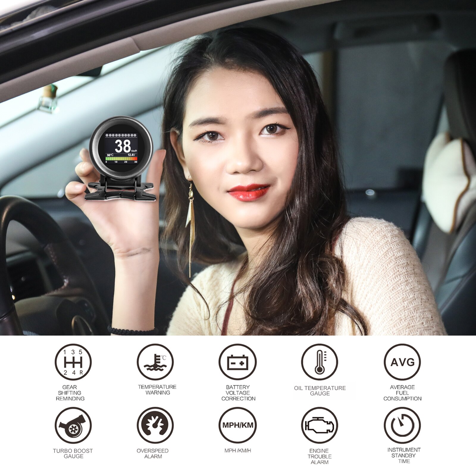 AUTOOL X50plus X50pro X60 Car Head Up Display HUD Head Up Display Auto Projector OBD 2 Gauge Digital Speedometer Diagnostic Tool