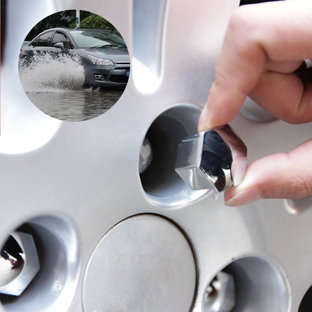 Leepee 20 peças de tampas de porca de roda de carro, parafusos, jantes, soquete especial, proteção para parafuso de eixo automóvel, 17mm, estilo do carro, decoração exterior
