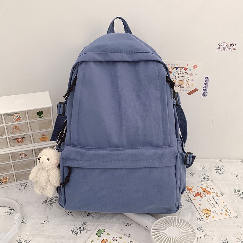 HOCODO Hochschule Schüler Damen Nette Rucksack Laptop Rucksack Freizeit Nylon Bagpack Schule Taschen Neue Reisetasche Für Teenager: Blau