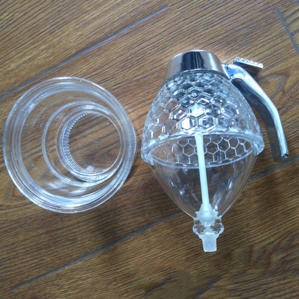 Distributeur de miel de cuisine, Pot de miel, distributeur de gouttes d'abeille, bouilloire, Pot de rangement, support de jus, tasse de sirop, bouteille transparente à presser