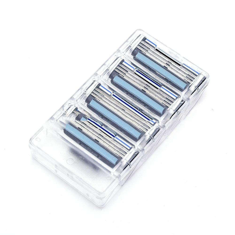 4pcs/Set Layer Razor Blades For Men 3 Gile Mach Shaver Blade 3 Replace Head Beauty Beard Refills Cartridge Shaving Blades