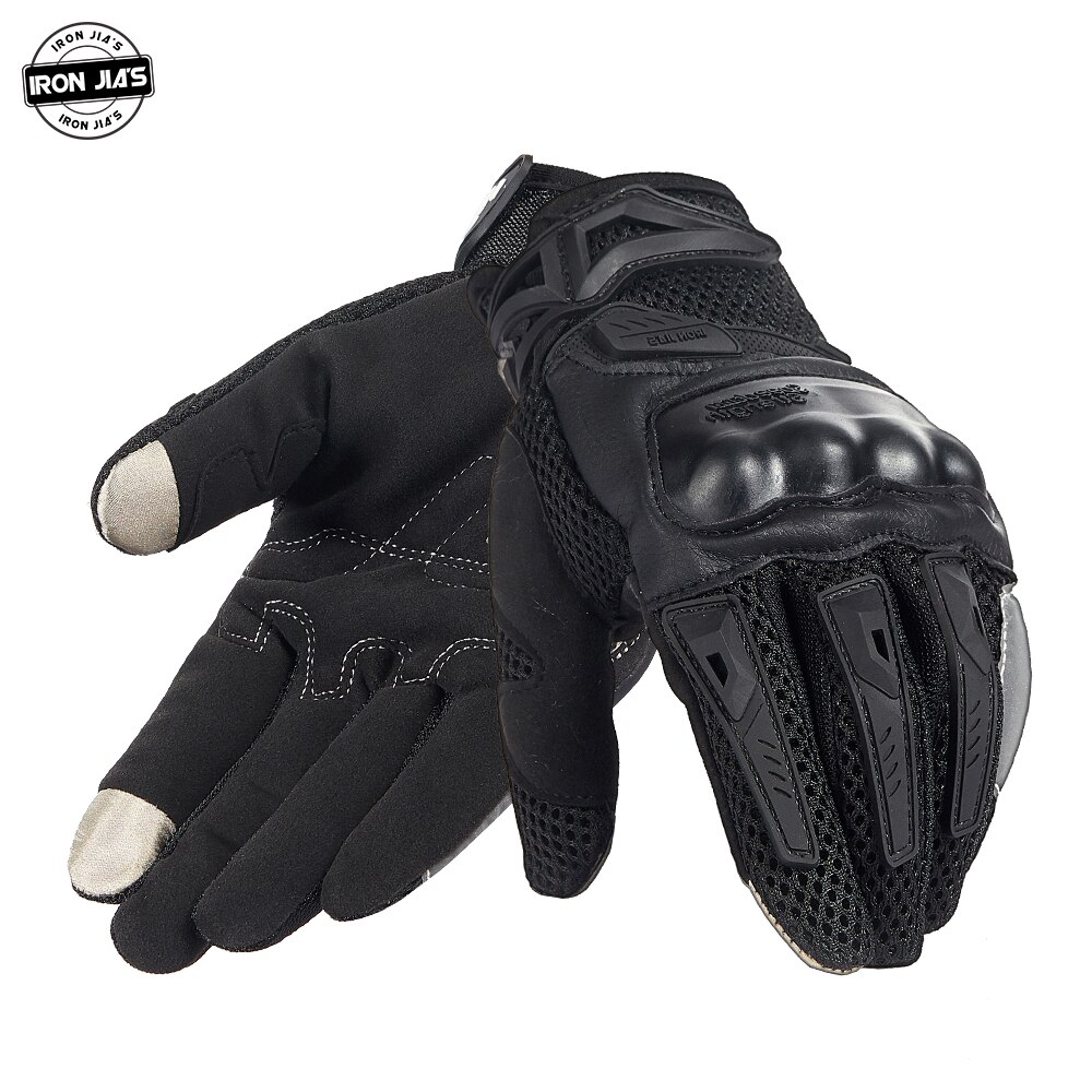 IRON JIA'S Guantes Moto Verano Hombre, Guantes Ciclismo Carretera con Pantalla Táctil, Accesorios para Moto, Equipo de Protección Guantes para Motocicleta Motocross