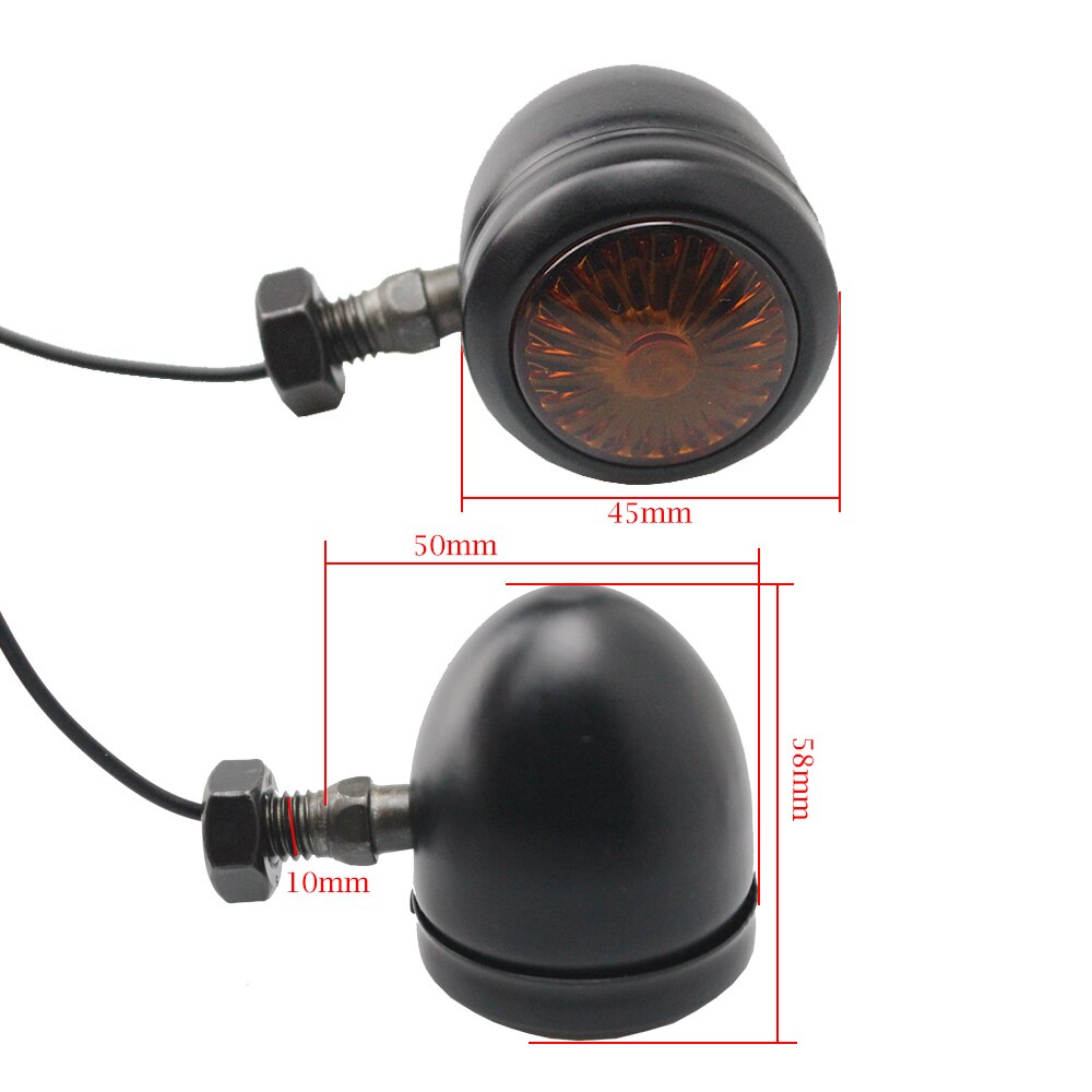 12v Bullet Turn Signals Chopper Bobber Motorcycle Turn Light Indicators for Honda Shadow Spirit Velorex Deluxe 600 750 1100