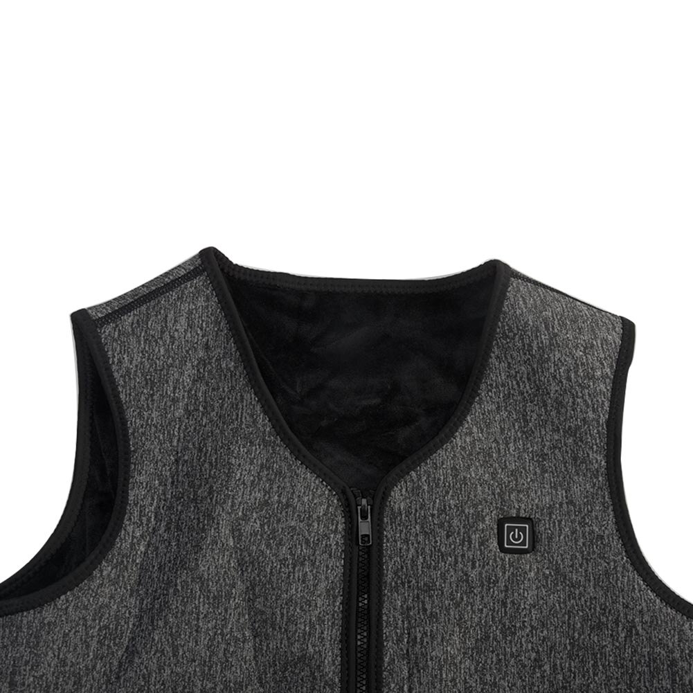 Men Women Jacket USB Zipper Adjustable Temperature Coat Electric Heating Vest Warm Energy Saving