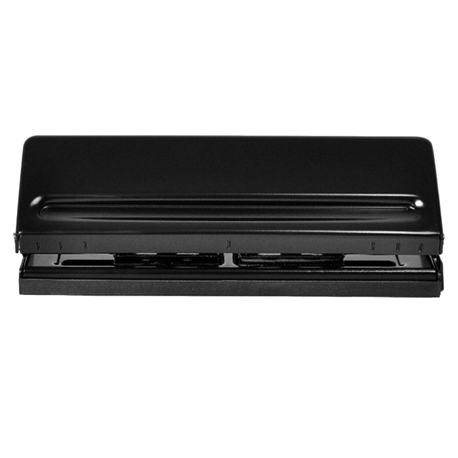 Kongming Perforateur 6 Trous Métal Noir - Espacement Réglable - Perfore Jusqu'à 8 Feuilles A4 A5 A6 B5