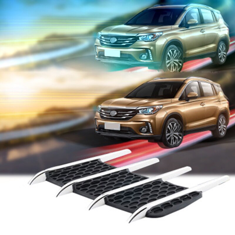 2Pcs Car Airflow Sticker Truck Car Styling Exterior Decal 3D Car Sticker Paper Chrome Shark Gill 3D Car Sticker Side Vent