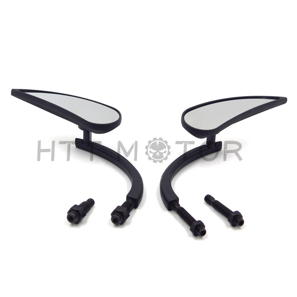 Aftermarket Motorcycle Parts Teardrop Rad II Rearview Mirror For Harley Davidson Street Sportster Cruiser BLACK