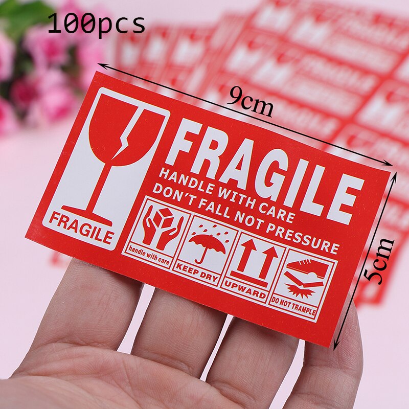 40/50/100/240pcs/lot Fragile Warning Label Sticker Fragile Sticker Up and Handle With Care Keep Dry Express Label