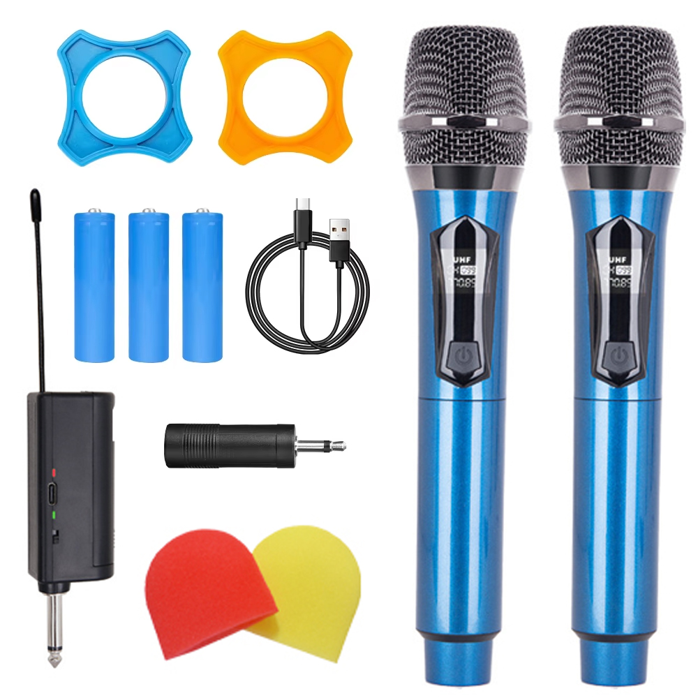 2.4G Wireless Microphone Karaoke Handheld Microphone Rechargeable Microphone Multi-Microphone Kits For Live Party Show Meeting: Yellow
