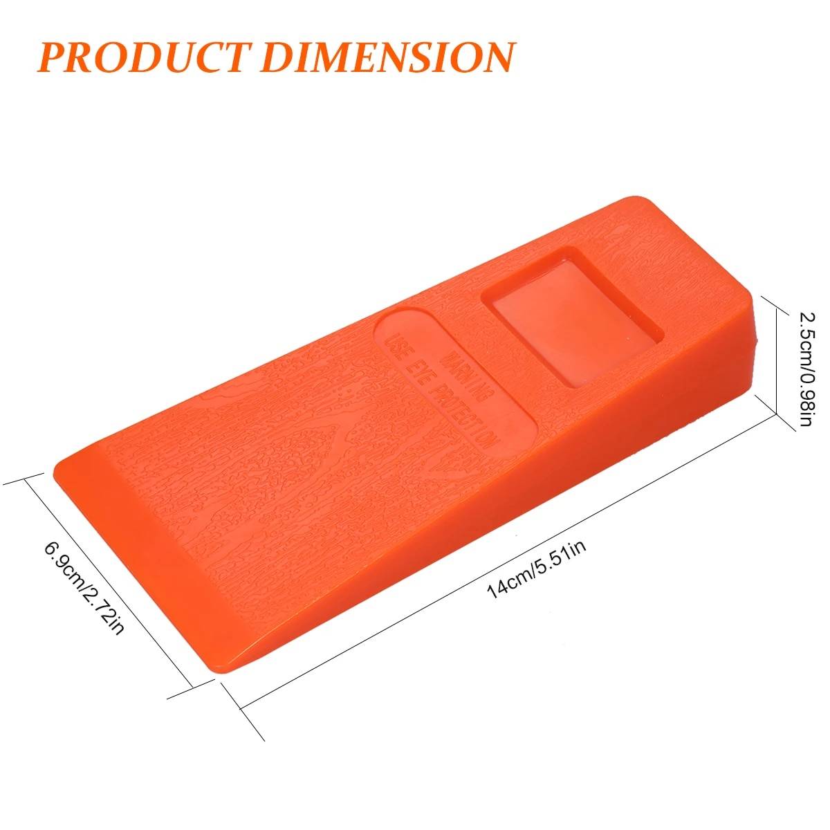 5.5Inch Tree Felling Wedge Chain Saw Logging Supplies Cutting Wood Splitting Tree Cutting Wedge Spiked Logging Tool for Chainsaw