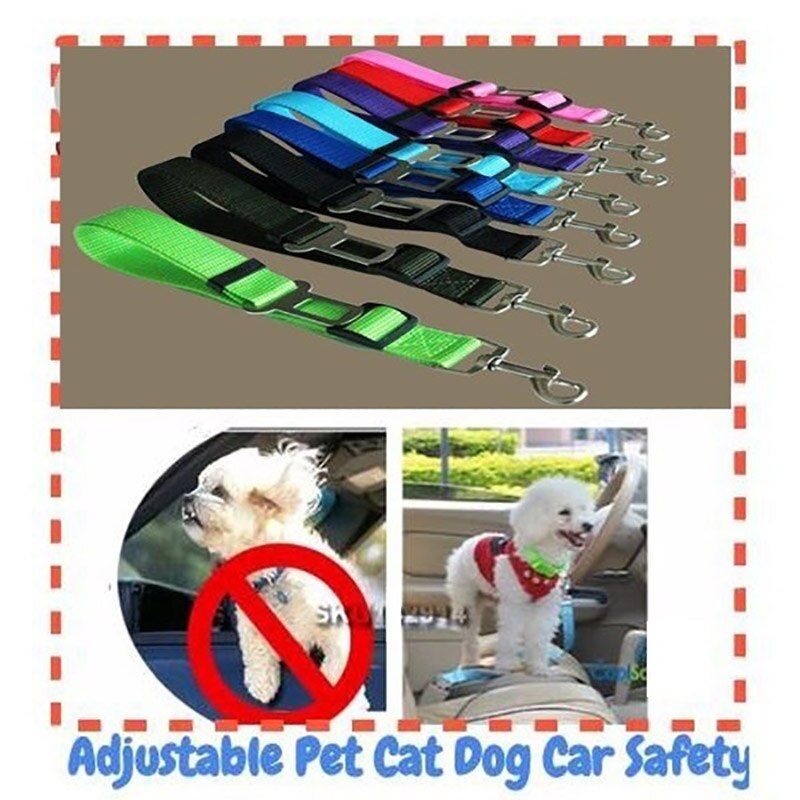 Universele praktische autogordel voor hond en kat, verstelbare veiligheidsharnas, reisclip, riem, autogordel voor hond.