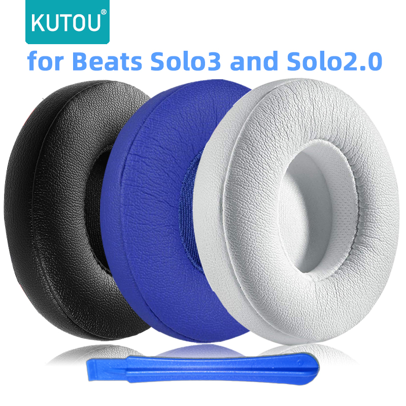 Kutou Vervangende Oorkussentjes Kussen Voor Beats Solo3 Solo2 Koptelefoon Oorkussens Dekking Solo 3 2 Foam Pad Oorkappen Reparatie Onderdelen