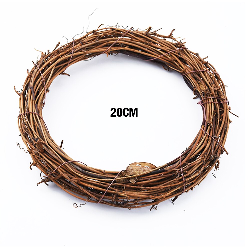 Décoration de mariage rotin couronne métal cerceau couronne décor Floral cerceau noël Navidad décor pour la maison suspendus fleur artificielle: 02-20cm