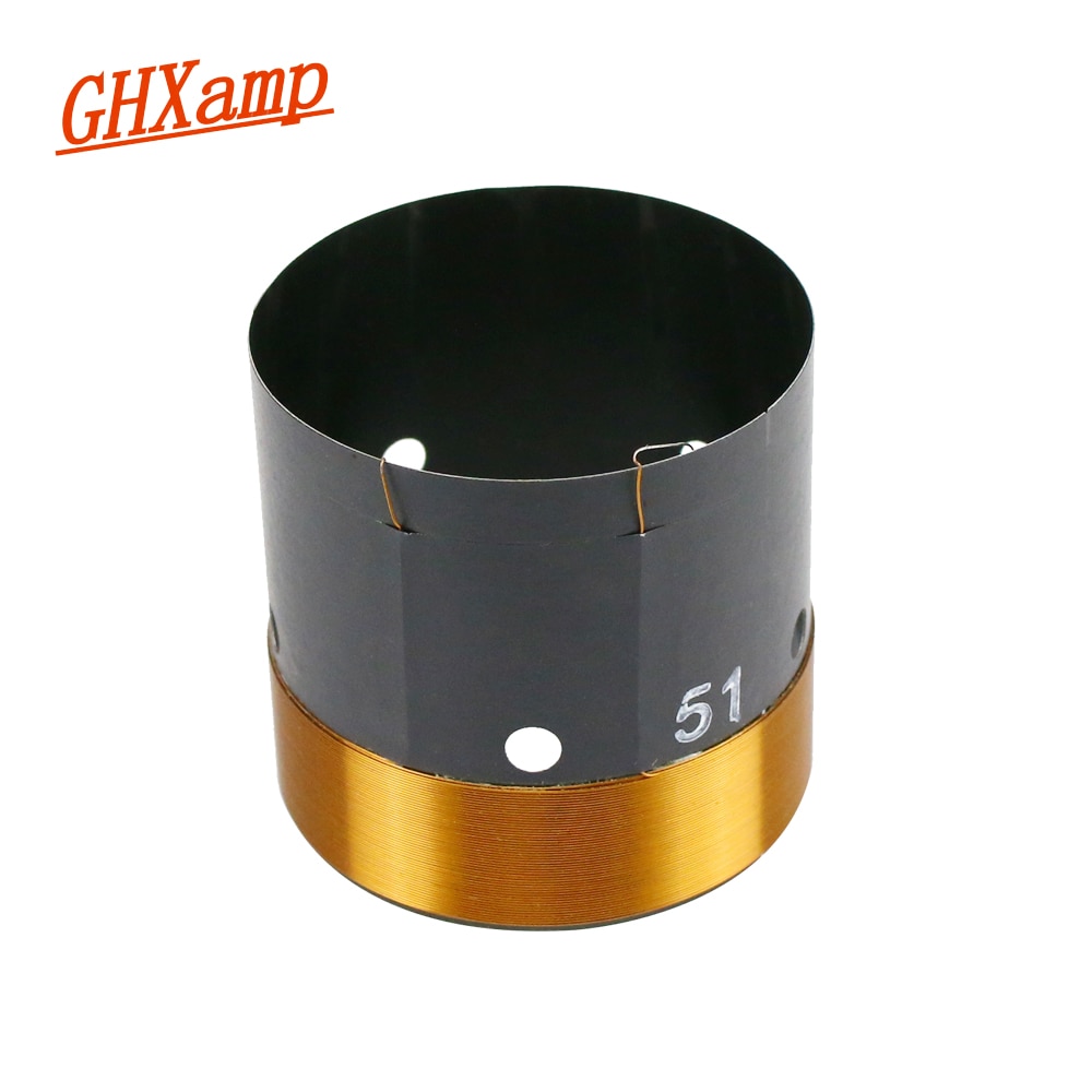 GHXAMP 51mm Bas Spreekspoel Woofer 8ohm Reparatie Onderdelen Met Vent gat 2 layer Ronde Koperdraad 200- 280W 1pc