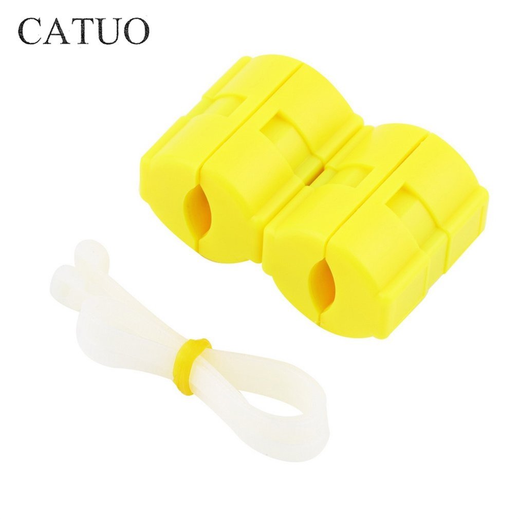1 pair Universal ABS Magnetic Gas Fuel Power Saver Special for Car Vehicle Reduce Emission Yellow Case XP-2