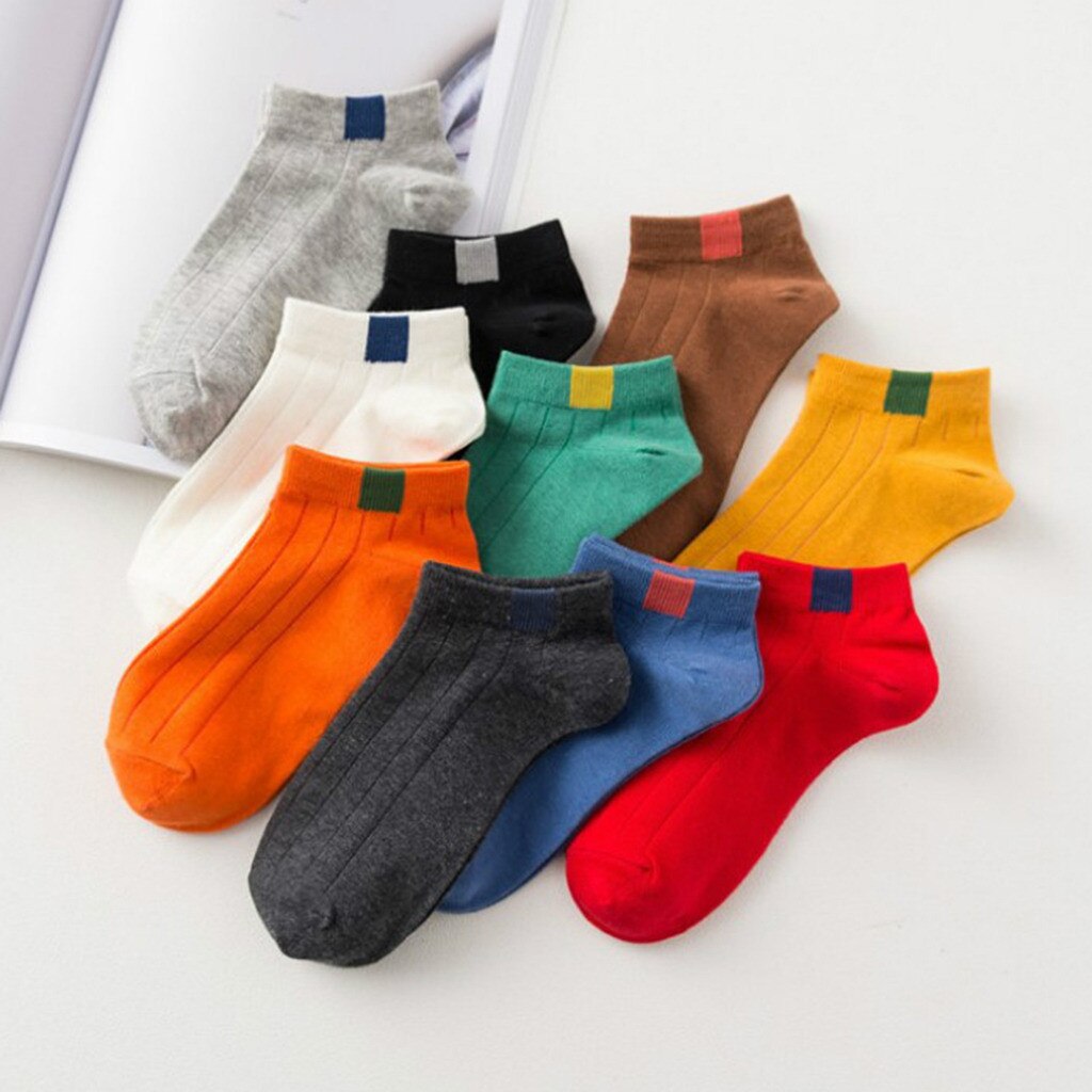 25 # Корейский Стиль Femmes Décontracté Coton Solide Couleur Pure Confortable Chaussettes Harajuku Style Sans Couture Coton Chaussettes