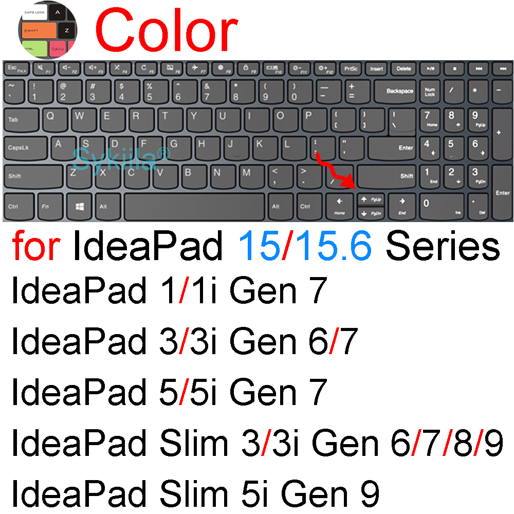 Tastaturabdeckung für Lenovo IdeaPad 3 schlank 3i Profi 5 biegen 5i 1 1i Gen 9 8 7 6 14 15 15,6 16 17 Silikon-Schutzhülle: Gold