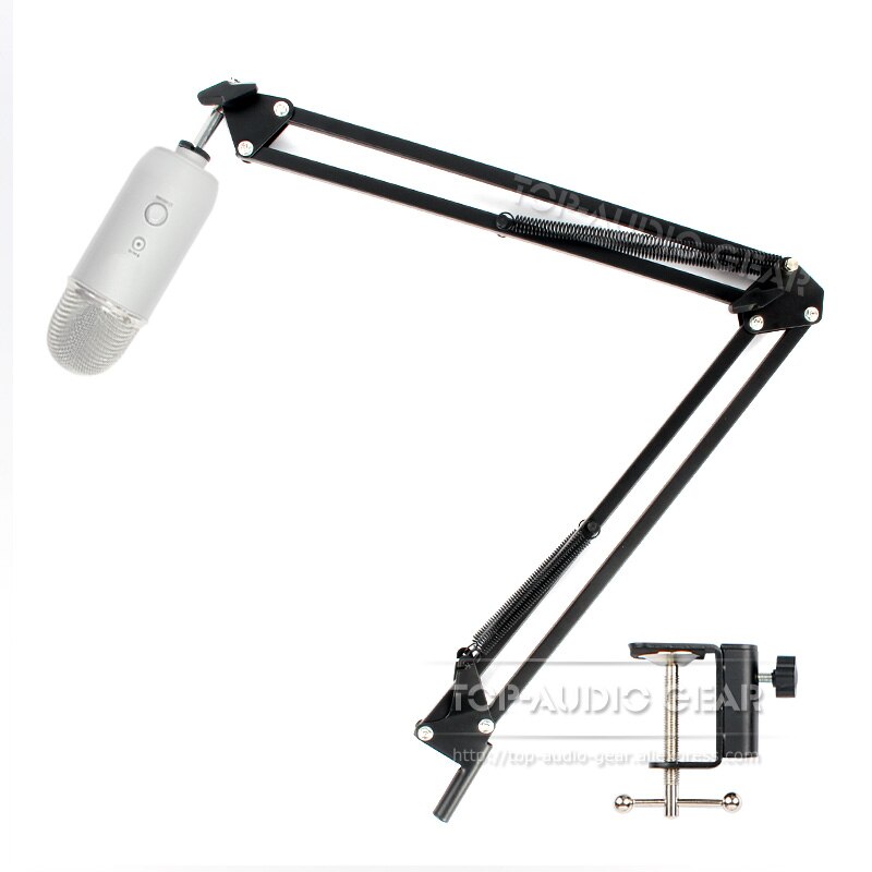 Desktop Suspension Scissor Boom Arm Hanging Rack For Blue Yeti Pro Snowball Ice USB Recording Tabletop Microphone Stand Mount