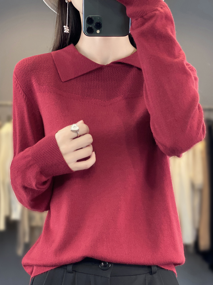 Mode Nieuwkomers Zijde Katoen Dames Trui Lange Mouw Peter Pan Kraag Truien Gebreide Jumper Dameskleding Bovenkleding