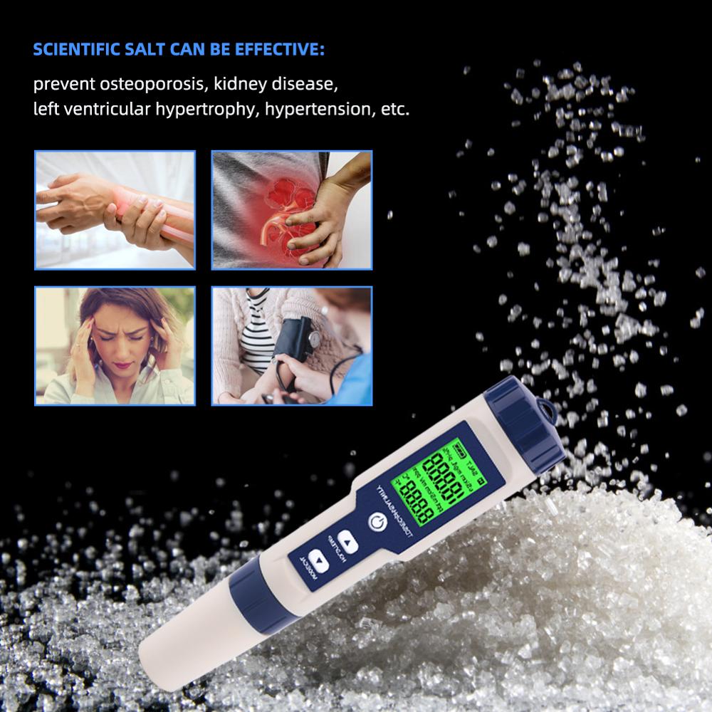 Medidor digital de salinidad de agua de mar de alta precisión para cocina, medidor de concentración de sal, salímetro para Alimentos, Agricultura, estanque de peces, sopa