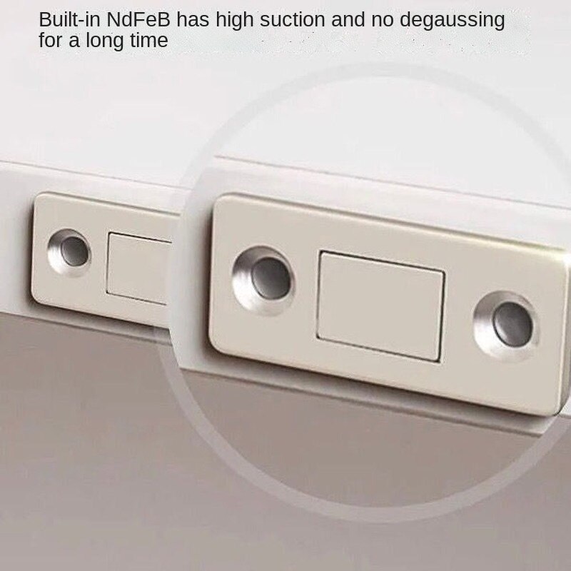 Invisible Hole Free Door Suction Ultra-thin Push-pull Cabinet Door Touching Magnetic Cabinet Suction Drawer Closer Micro Suction