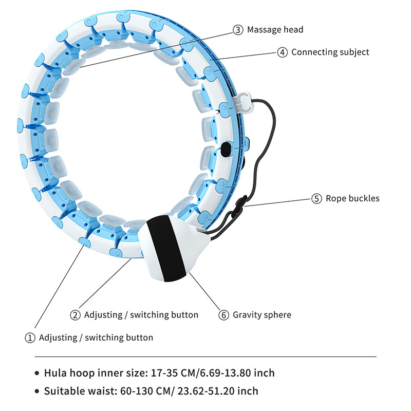 Aro destacável para massagem, equipamento de ginástica para treino em casa, perda de peso, esportivo, exercício abdominal fino