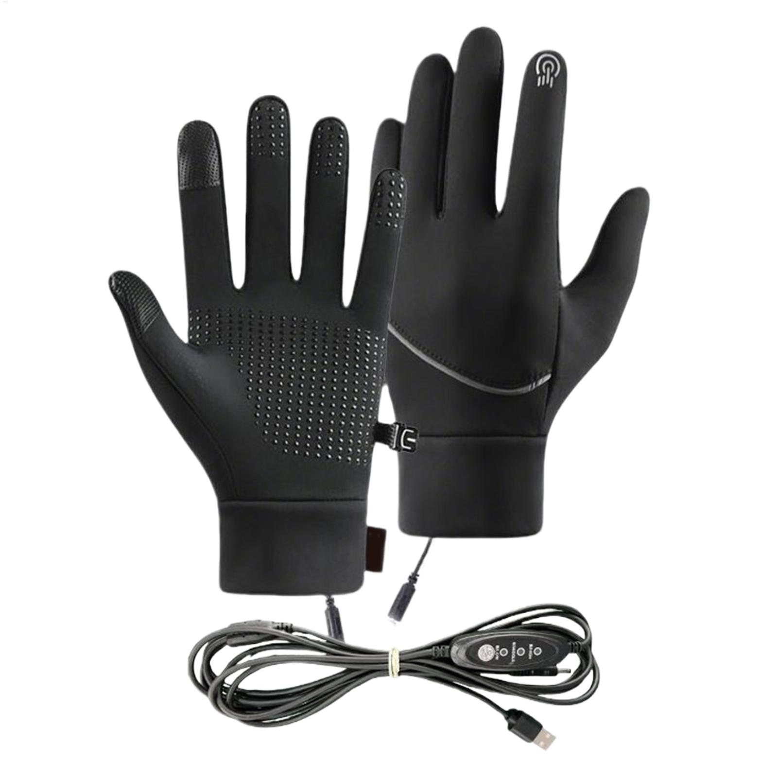USB Heated Gloves Hand Warmer Heated Mittens Gloves Eletric Thermal Heat Gloves Cycling Skiing Fishing Biker Glove Heating Glove