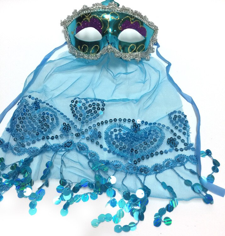 Sexy Lace Veil Venetian Mask Venice Wedding Carnival Party Performance Costume Egyptian princess Lady Mask Masquerade