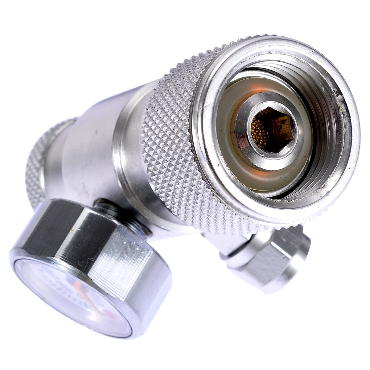 CO2 Aquarium Moss Plant Fish Enkele Manometer Met Ring Ring Zilver Aluminium Legering Regulator Manometer Apparatuur