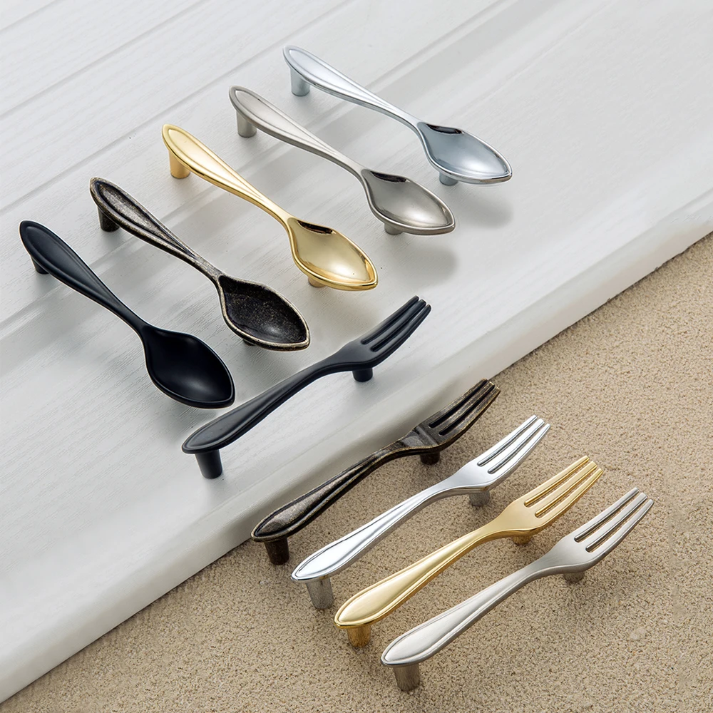 Spoon/Fork/Knife Cabinet Pulls Handles Cupboard Wardrobe Kitchen Cabinet Handles Furniture Hardware