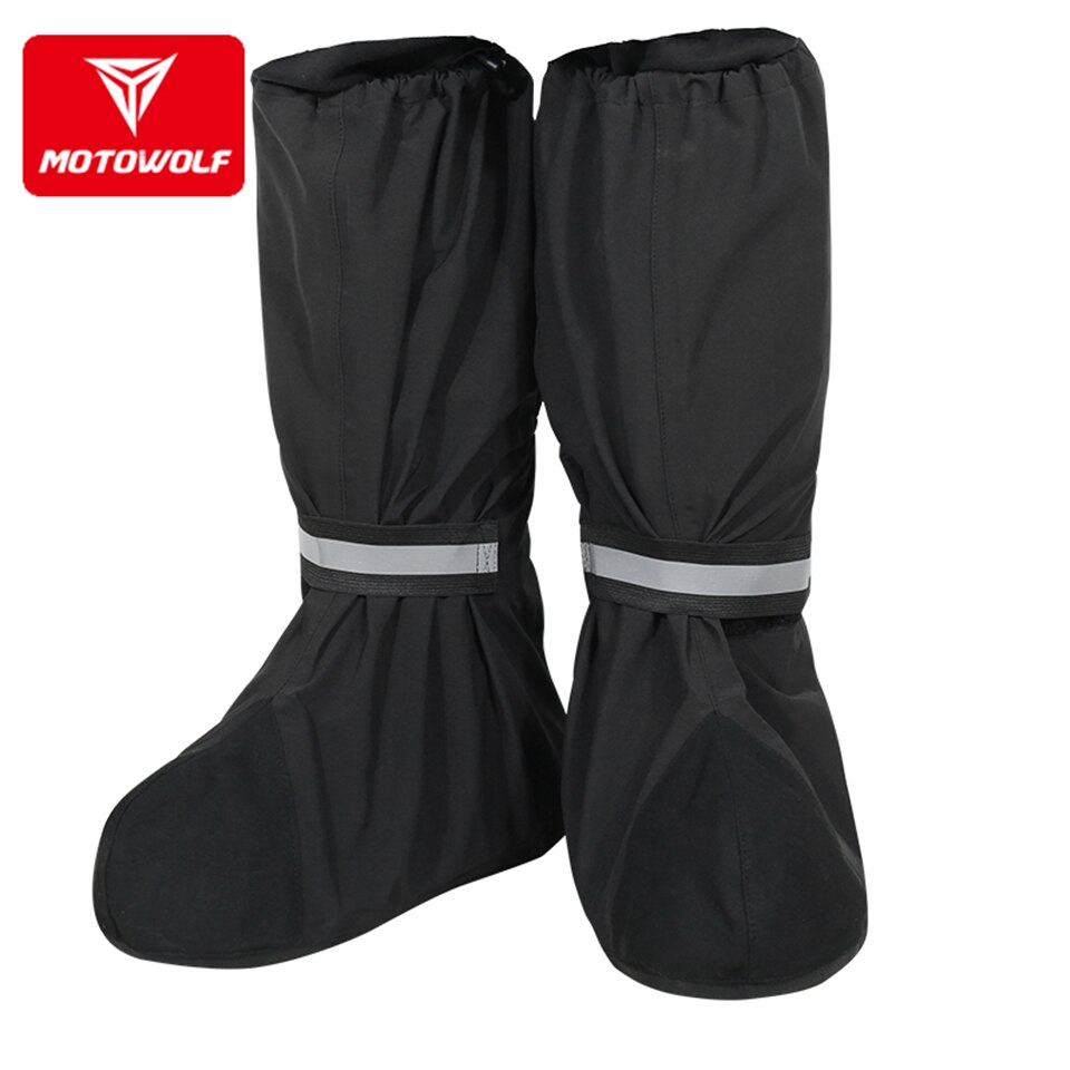 Couvre-chaussures pour bottes de moto, couvre-chaussures antidérapant, imperméable, résistant à l&#39;usure, quatre saisons, long tube épais