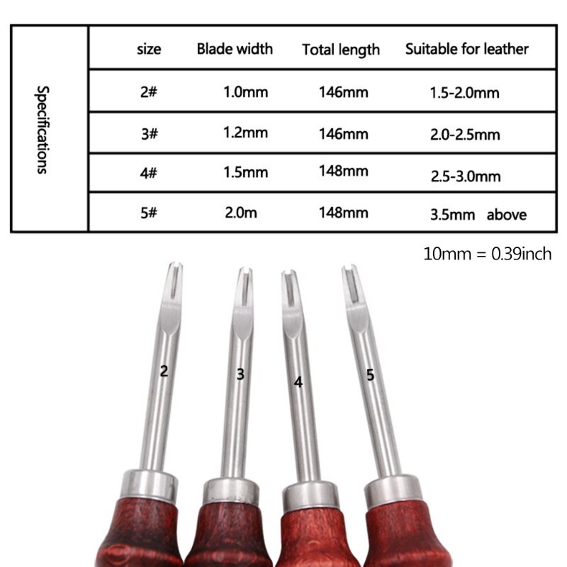 Leathercraft Lock Stitch Sewing Awl Thread Kit Needles Stitch Leather Fabric